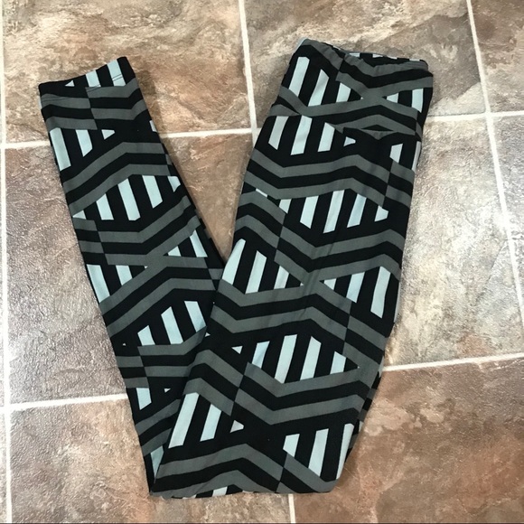 LuLaRoe Pants - Lularoe Super Soft Leggings Black/Grey/White